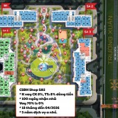 Cho thuê căn shop có 1 không 2 tại tòa SA5, với diện tích 96m2, 2 mặt tiền
